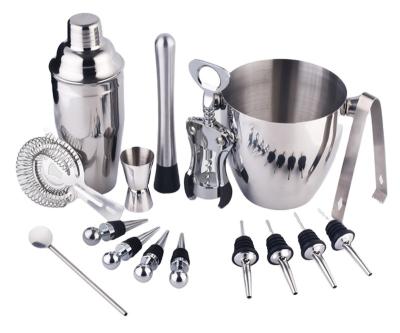 China 16Pcs/Set Stocked Bar Wine Mixer Bartender Set Stainless Steel Wine Cocktail DIY Tools for sale