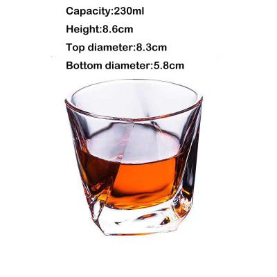 China Eco-friendly Creative Transparent Whiskey Glass Mug Irregular Water Mug for sale