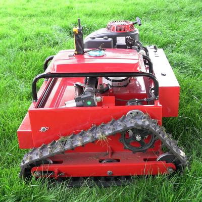 China High Quality 4-Stroke Crawler Remote Control Lawn Mower Cutting Grass Machine for sale