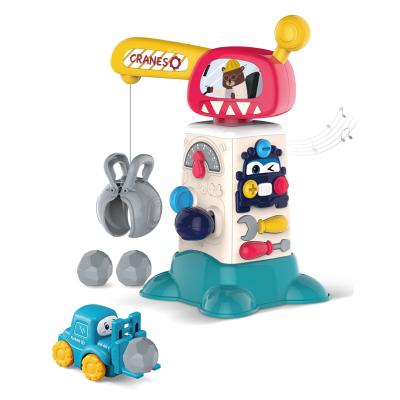 China 2021 New Arrival Music Crane Baby Toys Cute Kids Activity Educational Toys Cube With Music And Lights for sale