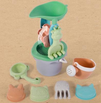 China NEW ! Set of Marine Animal Beach Molds Toy Sandy Beach Tools Plastic Sand Bucket Sand Shovel Set Summer Kids Bath Toys Outdoor Play 9pcs for sale