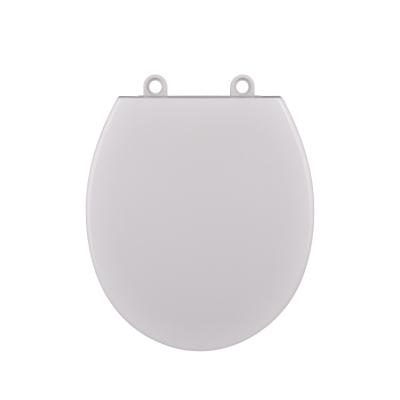 China Slow-end Toilet Seats Soft Close Hinge PP Single Button Toilet Seat One Button Plastic Toilet Seat for sale