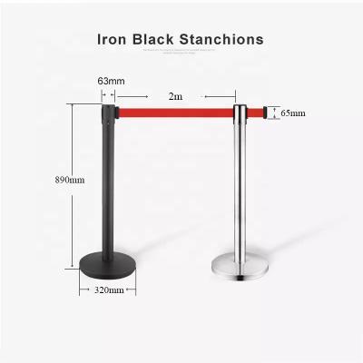 China Eco-friendly Outdoor Public Place Stainless Steel Belt Barrier Rack Retractable Crowd Control Stand for sale