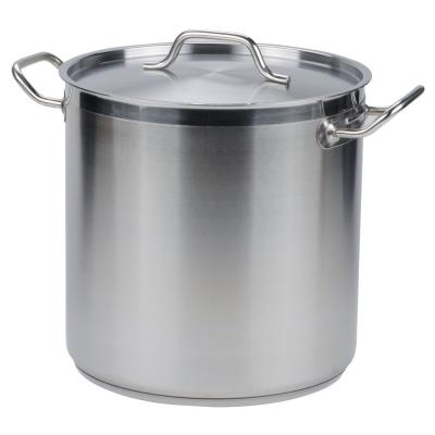 China NSF Sustainable And Commercial Aluminum Induction Stainless Steel Stock Pot For Restaurant for sale