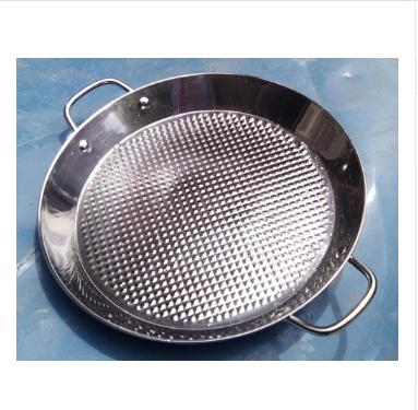 China Sustainable Capsule Bottom Stainless Steel Restaurant Paella Pan for sale