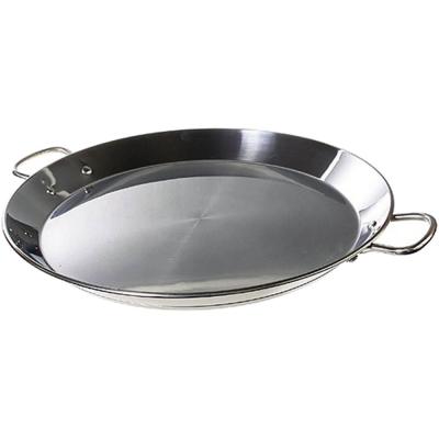 China Sustainable Capsule Bottom Seafood Stainless Steel Spanish Electric Paella Cooking Pan For Restaurant And Hotel for sale