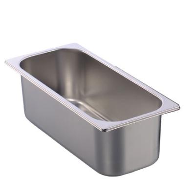 China Anti-jamming 5L and 13L Italy style gelato pan stainless steel ice cream display freezer for sale