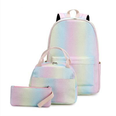 China Waterproof Girls Backpacking Kids To Backpack Lunch Set Boys Girls Backpacking Boys And Unicorn Schoolbag 2022 Girls 3 New for sale