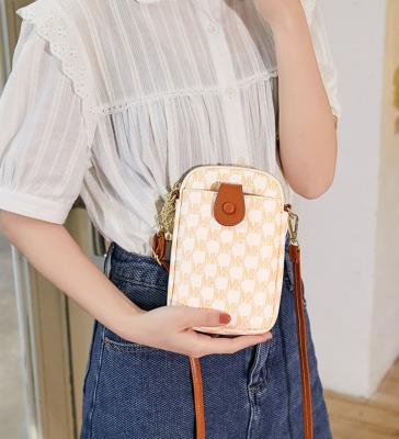 China New Fashion Mobile Phone Daily Used Simple Shoulder Bag Sling Embroidered Cross - Body Purse Bags for sale