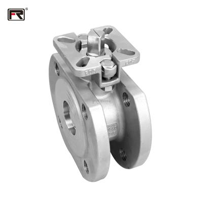 China Safe and Durable High Deck Flange Ball Valve Stainless Steel Wafer Oval High Quality Industrial Ball Valve for Pneumatic Actuator for sale