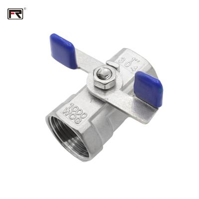 China Safe And Durable 1000 PSI Manual 1 Pc Stainless Steel Female Threaded Threaded End Casting One Piece 1 2 Ball Valve for sale