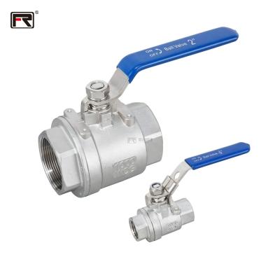 China New Arrival Safe And Durable 1 Inch SS304 SS316 PN16 PN25 Stainless Steel 2PC Long Thread Handle Ball Valve for sale