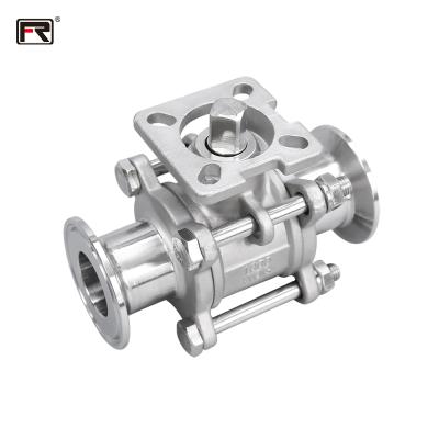 China Safe And Durable High Deck Industrial Stainless Steel Ball Valve Flange High Quality Three Piece Ball Valve For Electric Pneumatic Actuator for sale