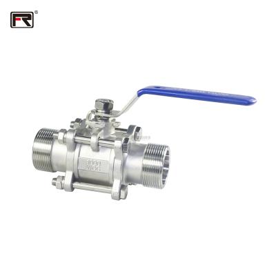 China Safe and durable best sell wholesale high quality industrial three piece ball valve 2 inch ball valve unions with lock for sale