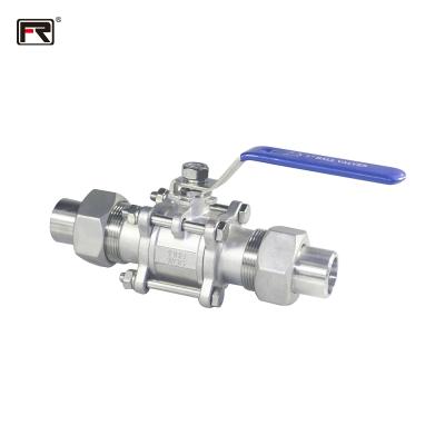 China High quality safe and durable china manufacture low pressure ball valve ball valve unions 3PC industrial ball valve with lock for sale