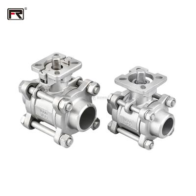 China Wholesale Safe And Durable Industrial 1000 PSI Welding Ball Valve 3-PC Stainless Steel Ball Valve With Elevated Deck for sale