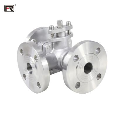 China Safe and durable top fashion high quality ball valve ss316 300lb 3 flanged ends for sale