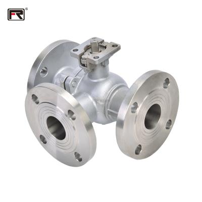 China Best China ANSI ss316 ss316 300lb 3 way flanged ball valve professional high quality safe delivery manufacturers and durable for sale