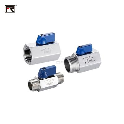 China Quality Assurance Safe And Durable Micro Ball Valves Manual 1/4 bsp Stainless Steel Male Threaded Threaded Mini Ball Valve for sale