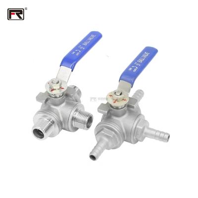 China High Quality 1000 PSI Stainless Steel Pipe 3 Way T/L SS304 SS316 Top Fashion Safe And Durable Ball Valve for sale