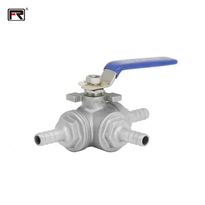 China High Quality 1000 PSI T/L Stainless Steel Pipe 3way Ball Valve SS304 SS316 Safe And Durable Manufacturer Professional WETCH for sale