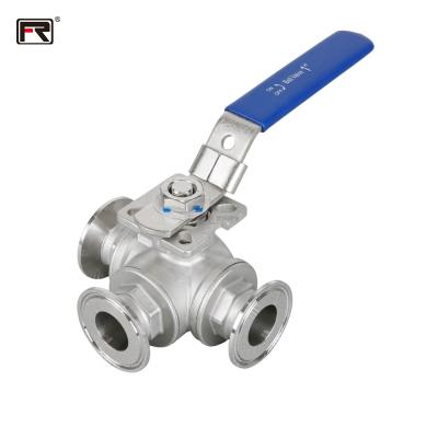 China 1000 Flange 3 Way Ball Valve Durable Steel Ball Valve Safe And Durable PSI Manual Stainless High Quality Ball Valve for sale