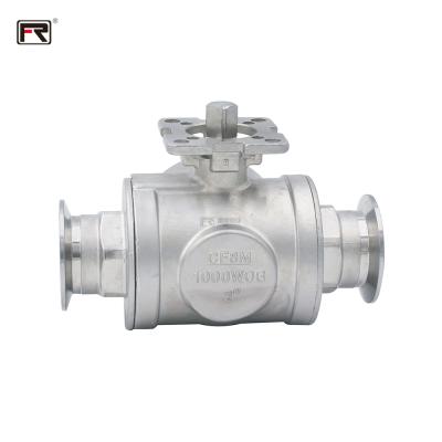 China Professional manufacturer stainless steel ball valve flange 3way ball valve high quality stainless steel safe and durable for sale