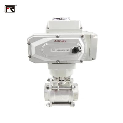 China Industrial three-piece ball valve 12V electric safe and durable new product stainless steel ball valve professional manufacture for sale