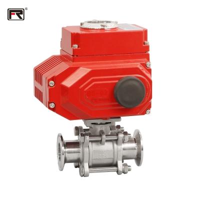 China Safe And Durable 1000 PSI Electric High Deck METECH Tri Flange Three Piece Ball Valve for sale