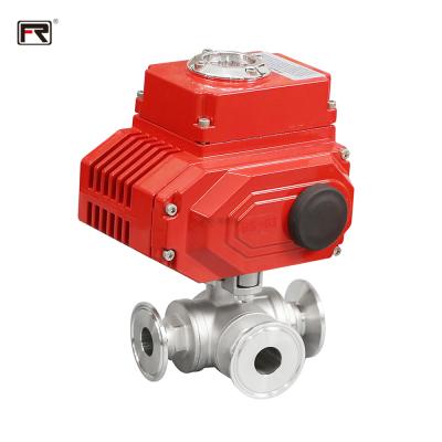 China New Safe And Durable Flange Ball Valve Professional Industrial Electric Three Way Valve Durable And Safe for sale