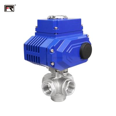 China AC220V AC220V Safe And Durable Motor Electric Five-way Ball Valve Female Threaded Motor for sale