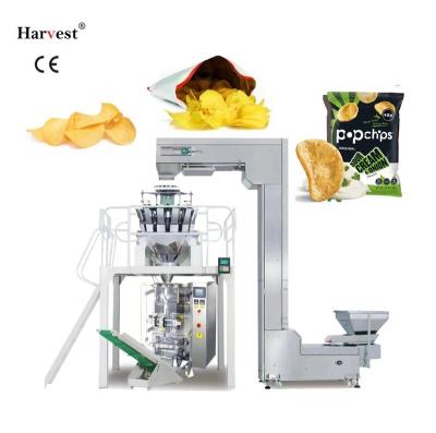 China High Speed ​​Vertical Food Packing Machine Nuts, French Fries, Seeds, Chips, Legume, Banana Potato Chips Weighing And Packaging Machine for sale