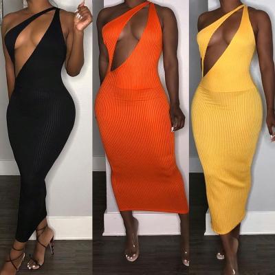 China Women Viable Wear Elegant Sexy Bodycon Rib Knit Dresses Girls Summer Casual Maxi Long Ribbed Ladies Maxi Dresses for sale