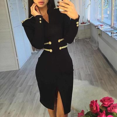 China 2022 New Arrival Stylish Anti-Static Women Dress Wholesale Luxury Bodycon Bandage Dress for sale