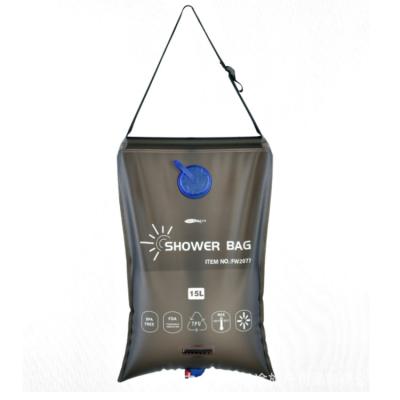 China 450*590mm Portable Swimming Pool Camping Shower Bag Travel FW2077 Solar Shower Heating Water Bag for sale