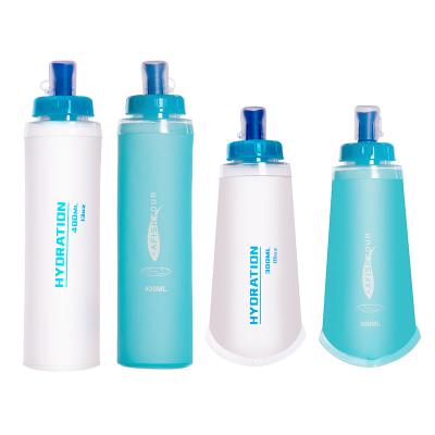 China Csutom 300ML 400ML Flask Outdoor Sport Hydration Bottle Water Bottle Waterproof Soft Water Recycling Running Bags for sale