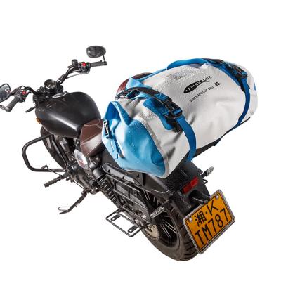 China High Quality FM2026 40L Cable FM2026 40L Waterproof Motorcycle Tail Bag Tension Fusion Large Capacity PVC Outdoor Bag For Motorcycle/Custom Motorcycle Bag for sale