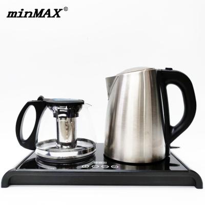 China Keep Hot MMK-2285 Wholesale Price 22.0L+1.2L Capacity Stlee Tea Maker Kettle Set Machine With Overheat Protection for sale