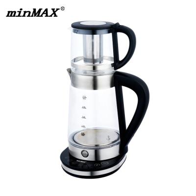 China BH-2689 2.0L+1.0L Stainless Steel Keep Warm Tea Maker - 2 in 1 Tea Keep Warm Kettle Boiler Teapot with Infuser for sale