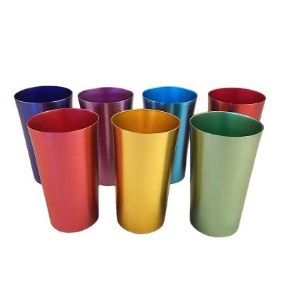 China Stocked 16oz Aluminum Tumblers Cups Aluminum Tumblers Colored Aluminum Mugs for sale