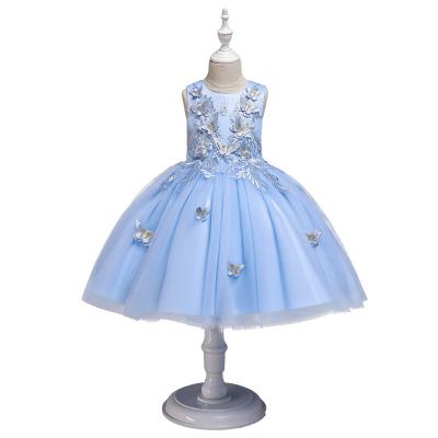 China Princess sweet and fashionable anti-static Dress Embroidered Butterfly dress up girls dress for banquet for sale