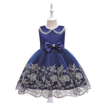 China Wholesale Girl Dress Anti-static Bow Lace Yarn Skirt For Bridesmaid Birthday Party Dress for sale