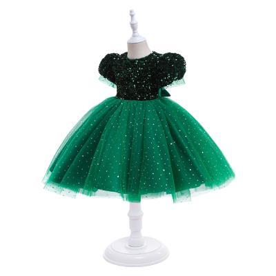 China Newest Anti-Static Short Dress For Girls Flower Sequin Tank Dress Little Girl Tutu Dress for sale