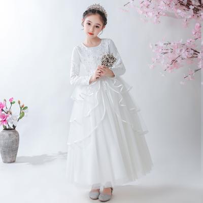 China New Arrival Autumn Sweet Girl Princess Dress Anti-static Dream Mesh White Dresses for sale