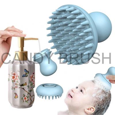 China Waterproof Wholesales Customized Logo Hair Shampoo Brush Soft Silicone Scalp Massager for Kids, Baby Silicon Shampoo Hair Brush for sale