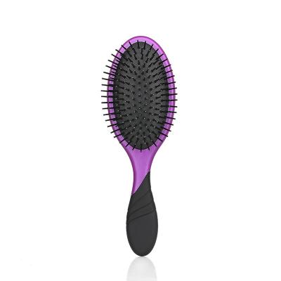 China New Design MRB-2011 Ningbo Belair 2022 New Design MRB-2011 Girls Fashion Duct Paint Elastic Metal Effect Oval Hair Brush With Rubber Handle for sale