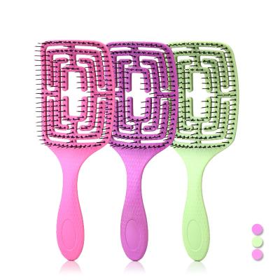 China Natural Degradable CANDY BRUSH BLOWER Hair Stylist Hair Brush Professional Waterproof Anti Tangle For Styling Hair Dryer Detangling Hair Brush for sale