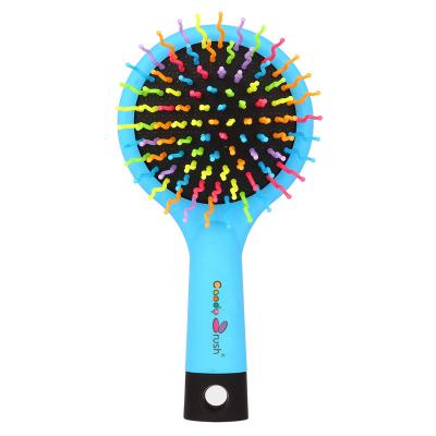 China Hot Selling Cushion Girls Rubber Cushion Colorful Hair Brush With Mirror for sale