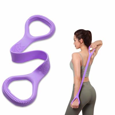 China Muscle Stretching Newdesign 2022 Colorful Elastic Yoga Elastic String Fitness Band Tension Rope Silicone Resistance Forming Back Elastic Rope for sale