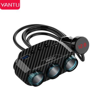 China Cyberpunk Yantu LM21 120W Car Cigarette Lighter 3 Plugs Car Charger With Independent Switch for sale